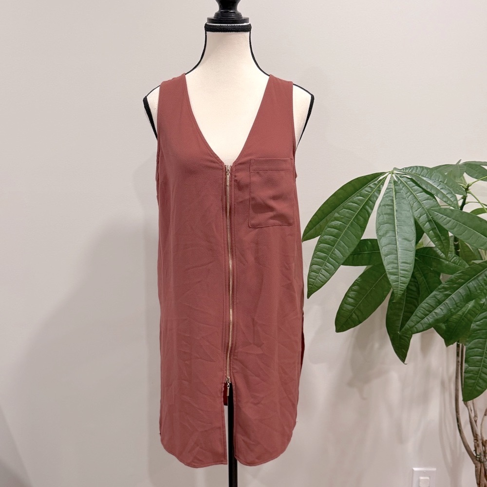 Terracotta sip up blouse